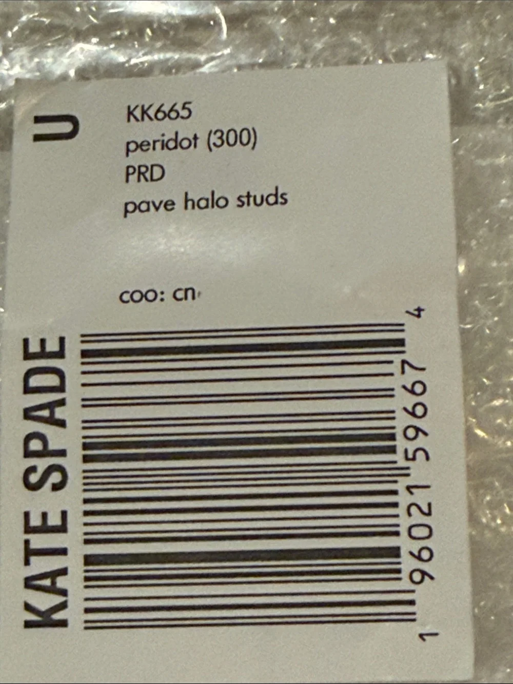 kate spade Peridot Green You're A Gem Pave Halo Studs/NWT